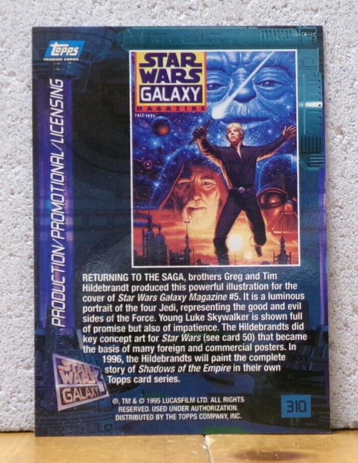 STAR WARS GALAXY ORIGINAL TRILOGY ART TRADING CARD THE FOUR JEDI