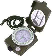 Compass Military Lensatic Sighting Camping  w/ Carrying Bag Waterproof