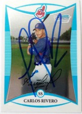 Carlos Rivero Autograph Rare Cleveland Indians