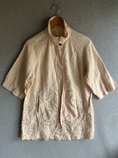 Chicos Jacket 2 Large Blush Pink Eyelet Trim Full Zip 100 Linen Coastal Hampton
