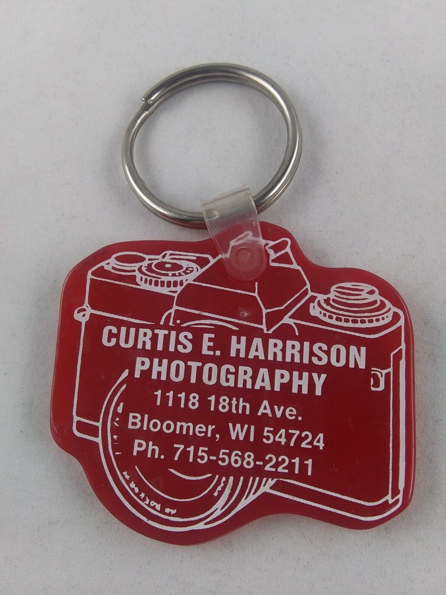 Vintage CURTISS HARRISON PHOTOGRAPY keychain fob ring key Vintage CURTISS HARRISON PHOTOGRAPY keychain fob ring key