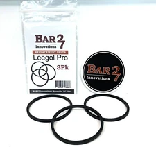 3 Pack Replacement Drive Belts Leegol Electric Pro Series (Red) Rock Tumbler