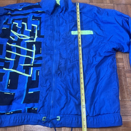 Vintage NIKE Windbreaker Jacket Quarter Zip Neon 80s 90s Size XL Streetwear READ - Picture 9 of 16