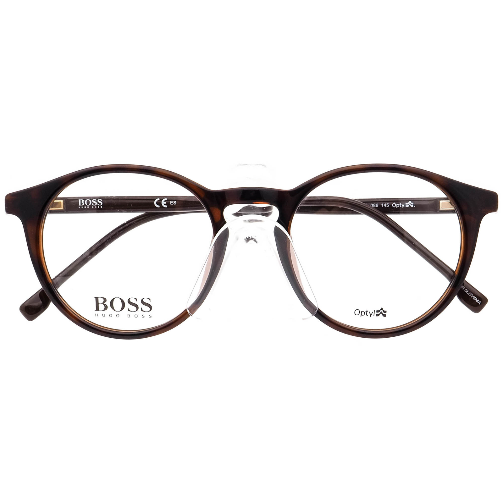 Hugo Boss Eyeglasses Boss 1065/F 086 Brown Havana/Gold Round Frame 50 ...