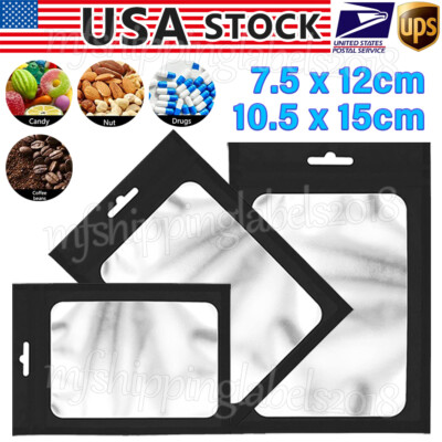 Smell Proof Mylar Bags Holographic Resealable Zip Foil Pouch Food Grade 4Mil