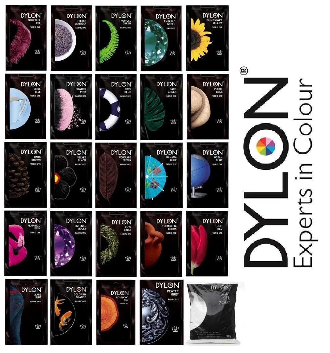 Dylon Permanent Hand Fabric Dye (50g) - Choose Colour