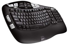 Logitech K350 Wireless Comfort Wave Membrane Ergonomic Keyboard + unifying USB