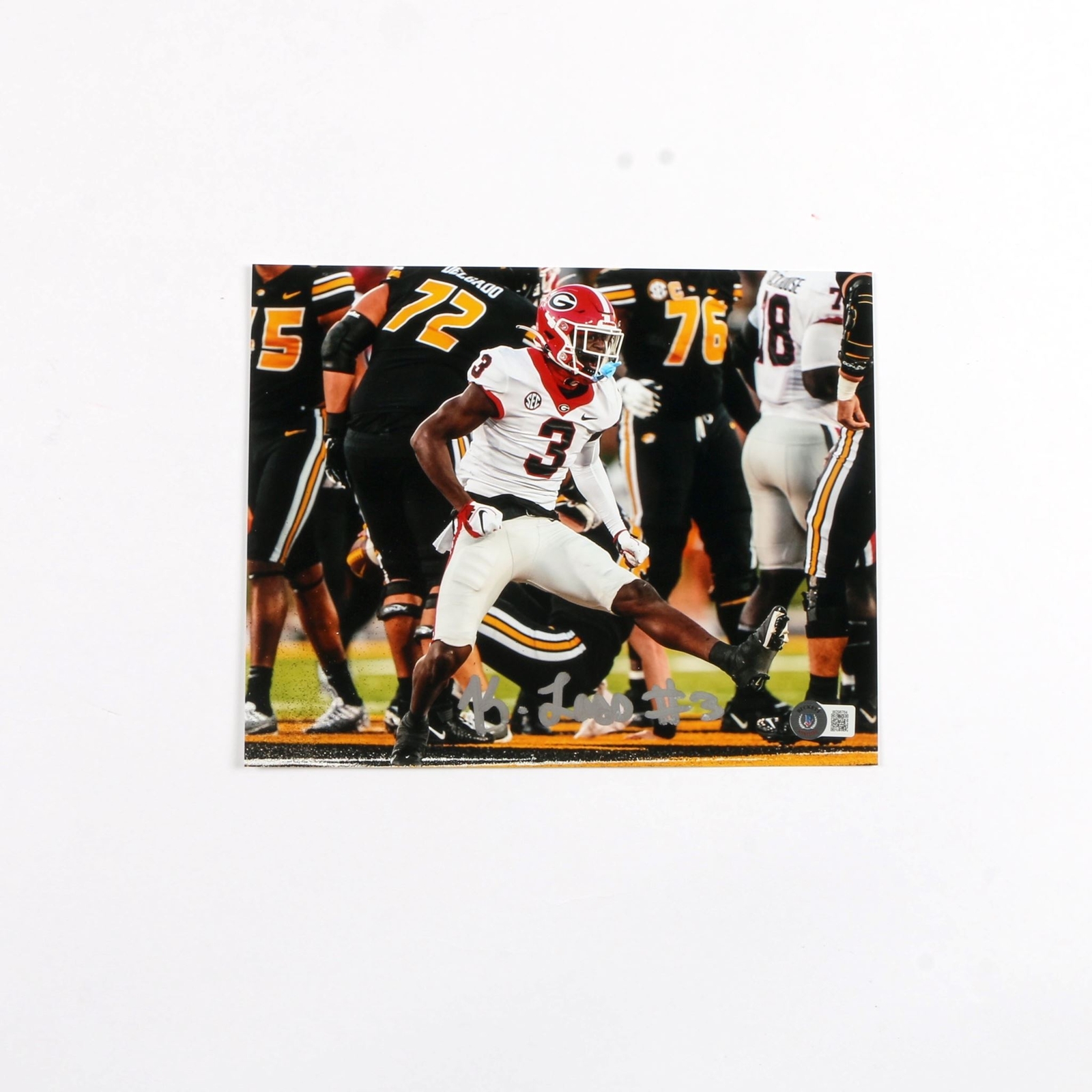 Kamari Lassiter Signed photo 8x10 Georgia Bulldogs Beckett 