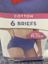 Women  s Hanes Cotton Briefs 6 Pk Multicolor Sz 8 New 2013