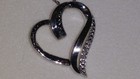 KAY Jewelers Sterling Silver Heart Shaped Black & White Diamond Necklace 18 Inch — photo 4