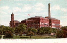 Bureau of Engraving and Printing WASHINGTON D.C. POSTCARD Vintage c1906