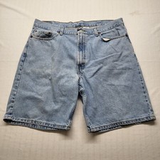 VTG Levis 550 Jean Shorts Mens 38 9 Inch Relaxed Fit Y2K Skater Light Wash Denim