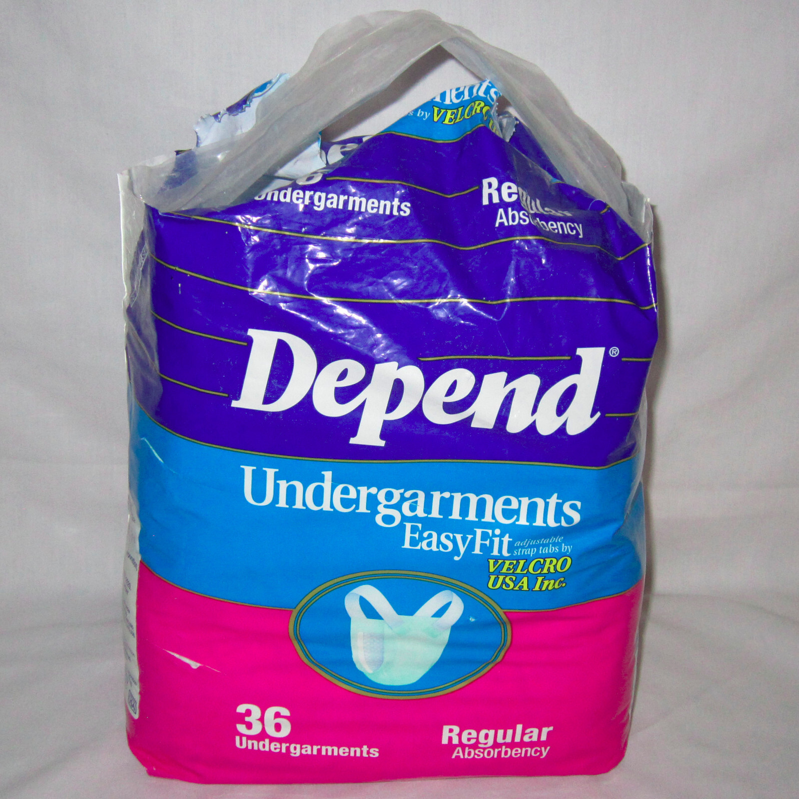 1996 Vintage Depend Undergarments Adult Diapers Package of 28 Regular