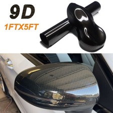 12x60 Ultra Gloss 9d Pet Black Carbon Fiber Vinyl Wrap Bubble Free 1ft X 5ft