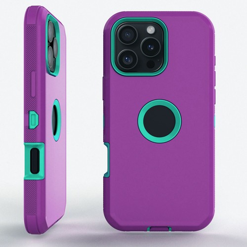 For iPhone 16 Pro Max/16+/16 Pro/16e/16 Shockproof Heavy Duty Phone Case Cover - Picture 79 of 87