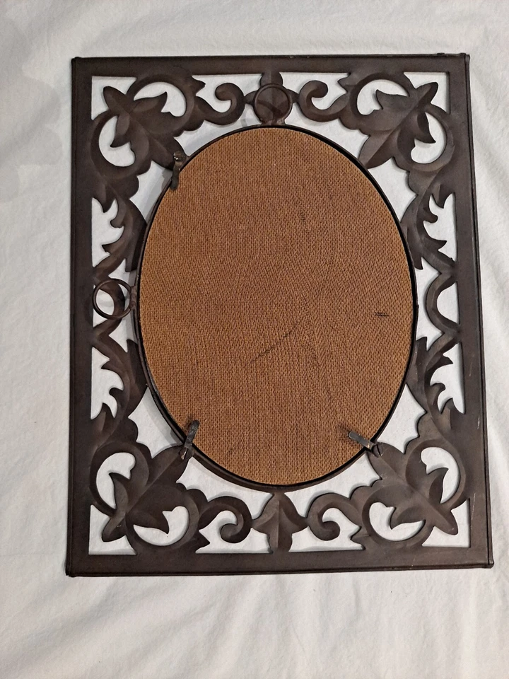 VTG Rustic Frame Oval Mirror(11.5x14.5 In Frame) See Scratch - Image 4 of 4