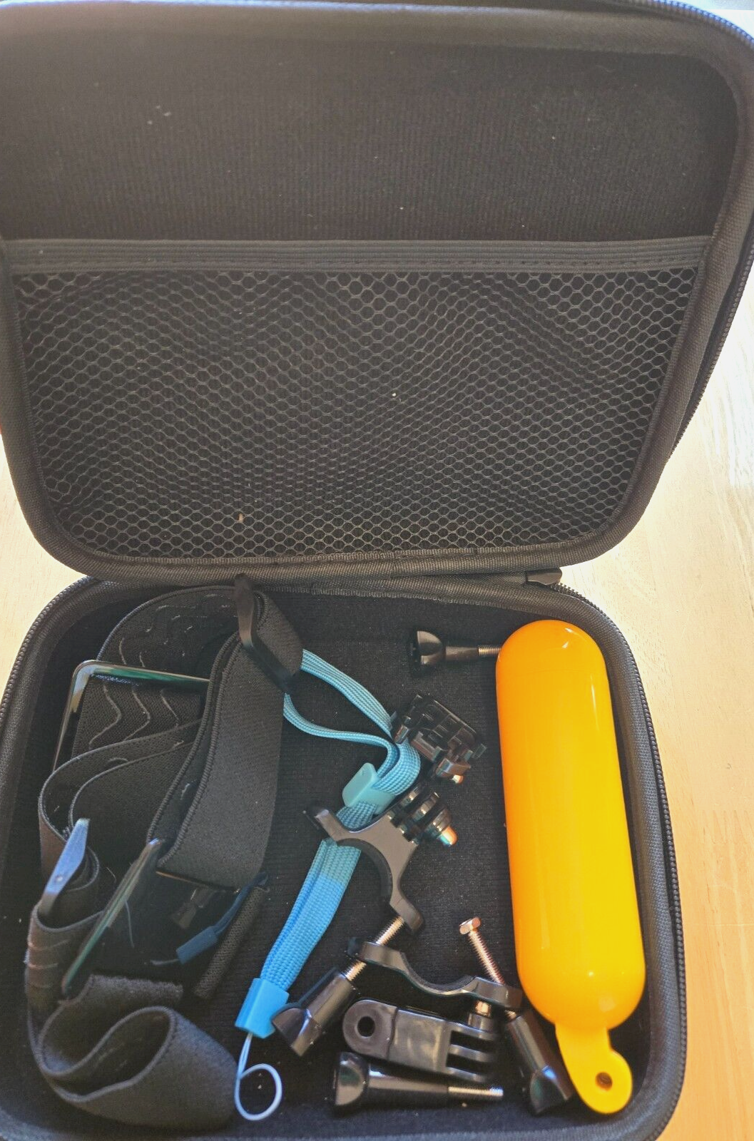 Action Camera Attachment Accessories in Hard Zippered Carrying Case-image