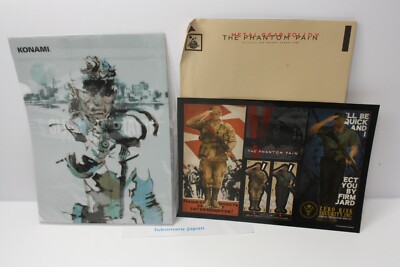 METAL GEAR SOLID 2 Solid Snake file folder & THE PHANTOM PAIN H-4 sticker KONAMI