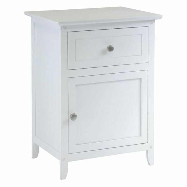 Winsome 10115 Night Stand With Drawer Cabinet For Storage White For Sale Online Ebay