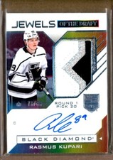 2021-22 Black Diamond Jewels of the Draft #JDRK Rasmus Kupari RC PATCH AUTO /99