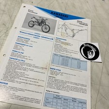 Kawasaki KDX200 DX200H 1995 KDX 200 Motorcycle Technical Sheet ETAI