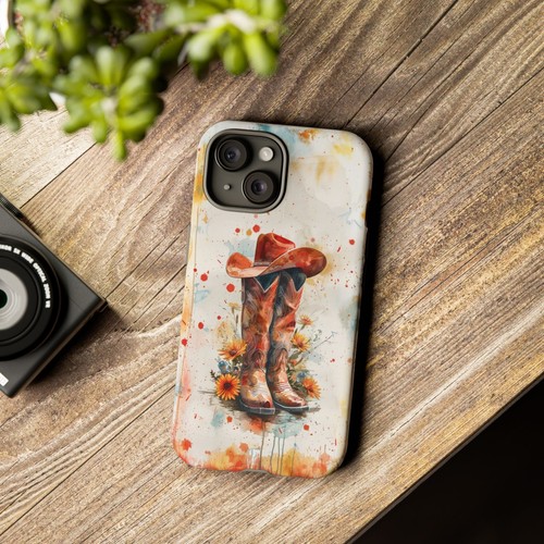 Cowboy Boots Hat Western Paint Phone Case for iPhone, Samsung Galaxy, Pixel - Picture 22 of 173