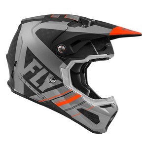 black and orange motocross helmet