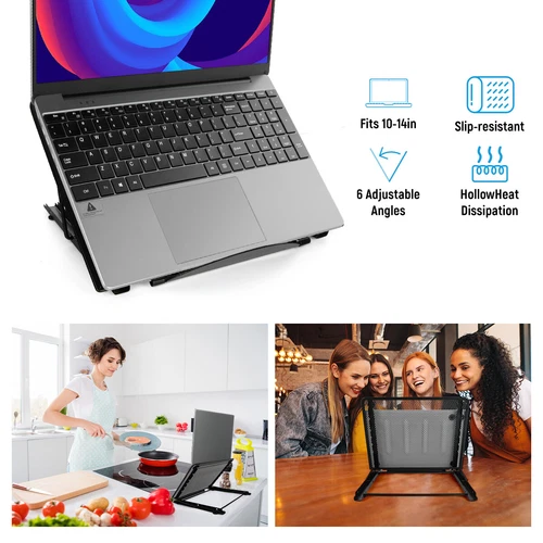 Foldable Laptop Stand Angle Adjustable Tablet Holder Riser Portable Ventilate US - Picture 6 of 6