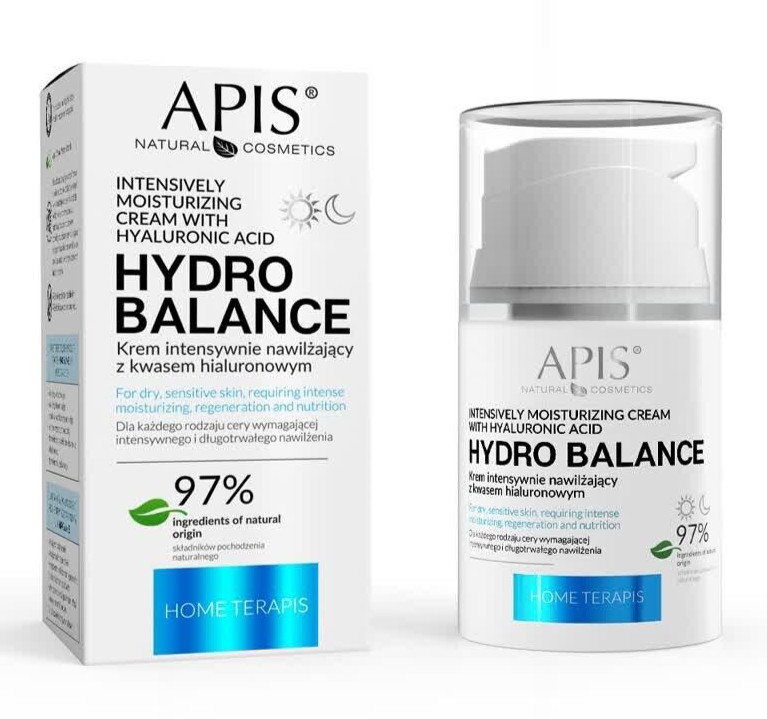 Apis Hydro Balance Intensively Moisturising Face Cream with Hyaluronic Acid 50ml