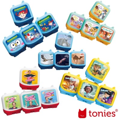 CLEVER-TONIES ~ 4er SETS ~ für die TONIEBOX stapelbar Hörspiel Audio Kinder