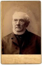 Cabinet Card Circa 1880s A. Campbell Old Bearded Man In Coat Unmarked