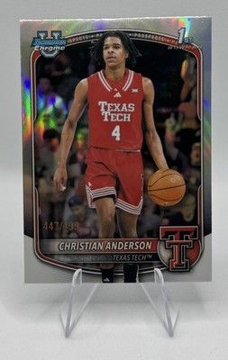 Topps Bowman Chrome U 2025 Christian Anderson Texas Tech BCP-45 1st /499
