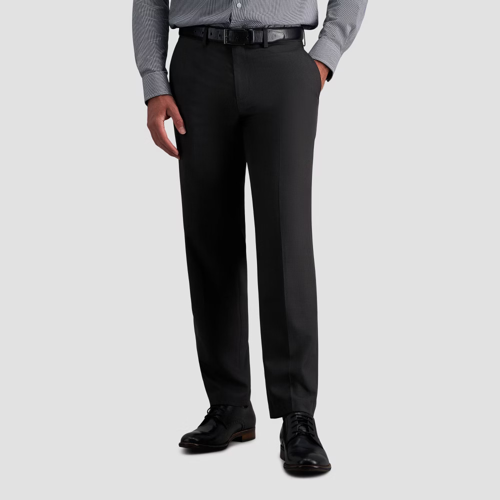 Haggar H26 Mens Stretch Straight Fit Pants - Dark Gray 40x30 2690₽