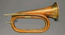 Vintage Military Bugle Copper  Brass