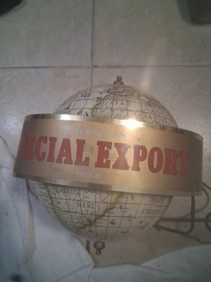 Heileman Special Export Beer Bar Light Up Moving Globe Sign Vintage Works