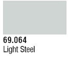 Vallejo Light Steel 17ml Bottle - Hobby and Model Paint - 69064