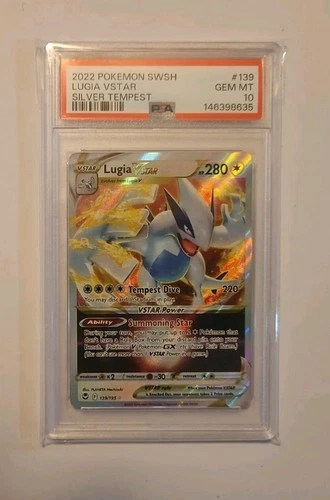2022 POKEMON SWORD & SHIELD SILVER TEMPEST #139 LUGIA VSTAR PSA 10