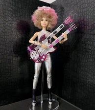 Barbie & The Rockers 2015 Drummer Pink Afro Customized For OOAK
