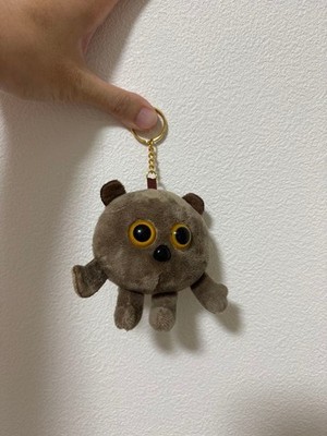 Philippines Bohohol Tarsier Plush Charm   Tarsier Plush Charm, Hook Attachment,