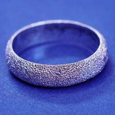 Size 5.25, Sterling silver ring, southwestern 925 glittering textured band