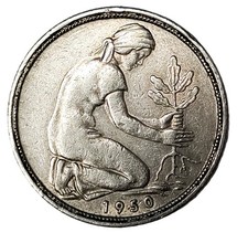 1950 J Germany 50 Pfennig - Free Shipping