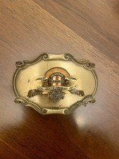 Vintage 1978 Harley-Davidson Genuine Biker Brass Belt Buckle Bergamot USA