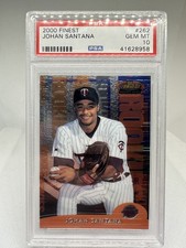 Johan Santana 2000 Topps Finest Rookie #262 #'d /3000 Graded PSA 10 GEM MT