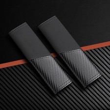 2 PCS Car Seat Belt Cover Pads - Seatbelt Covers with Carbon Fiber Black