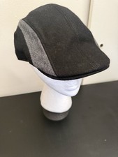 Vintage Woolrich Black & Gray  Wool Newsboy Cap -M-