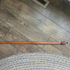 Nautica Boys BELT Double Loops Stitched Edge Camel Brown Imitation Leather Sz 22