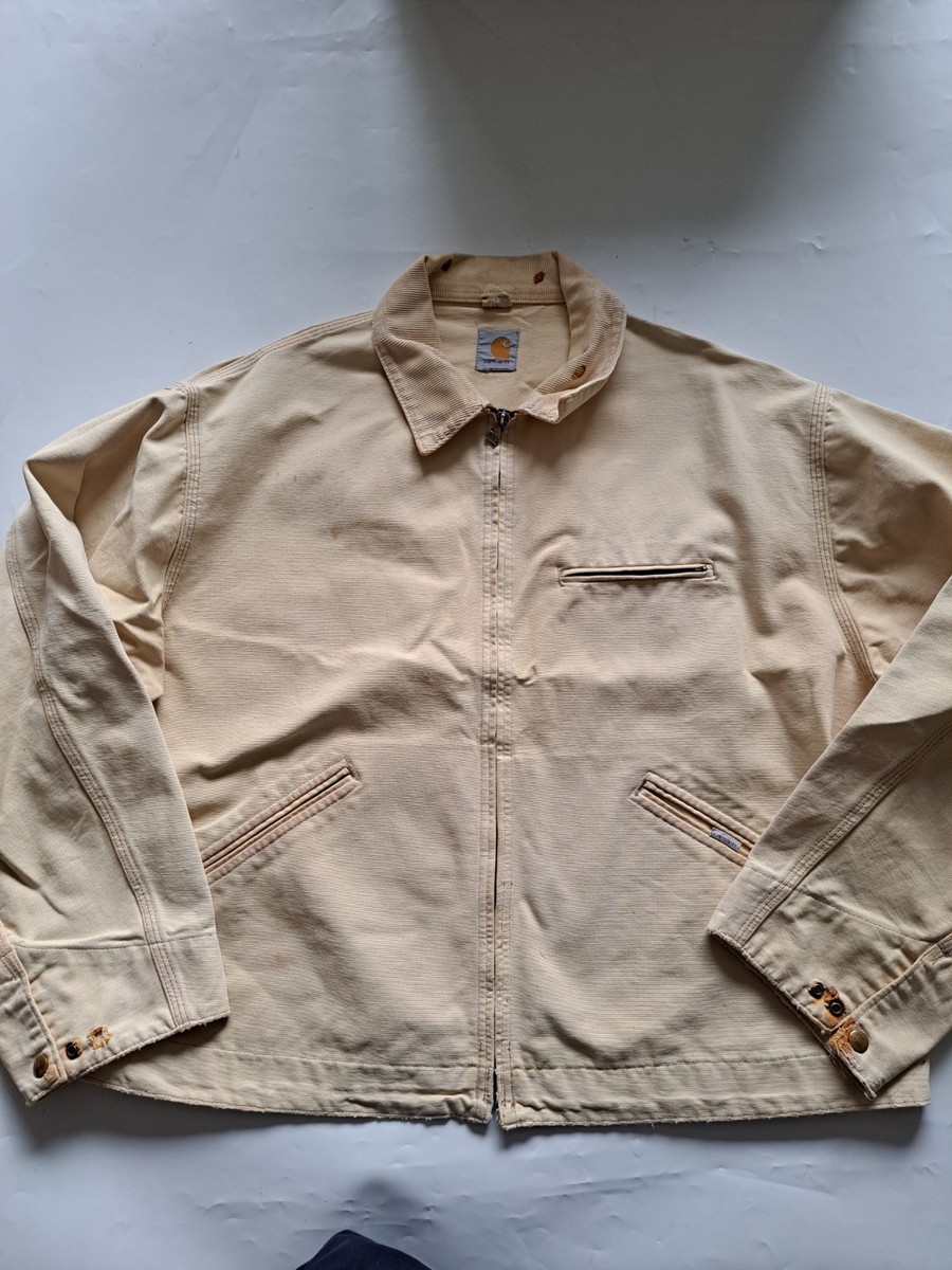 Vintage Carhartt Santa Fe Jacket In biege Xxl Work 80s Well.used 