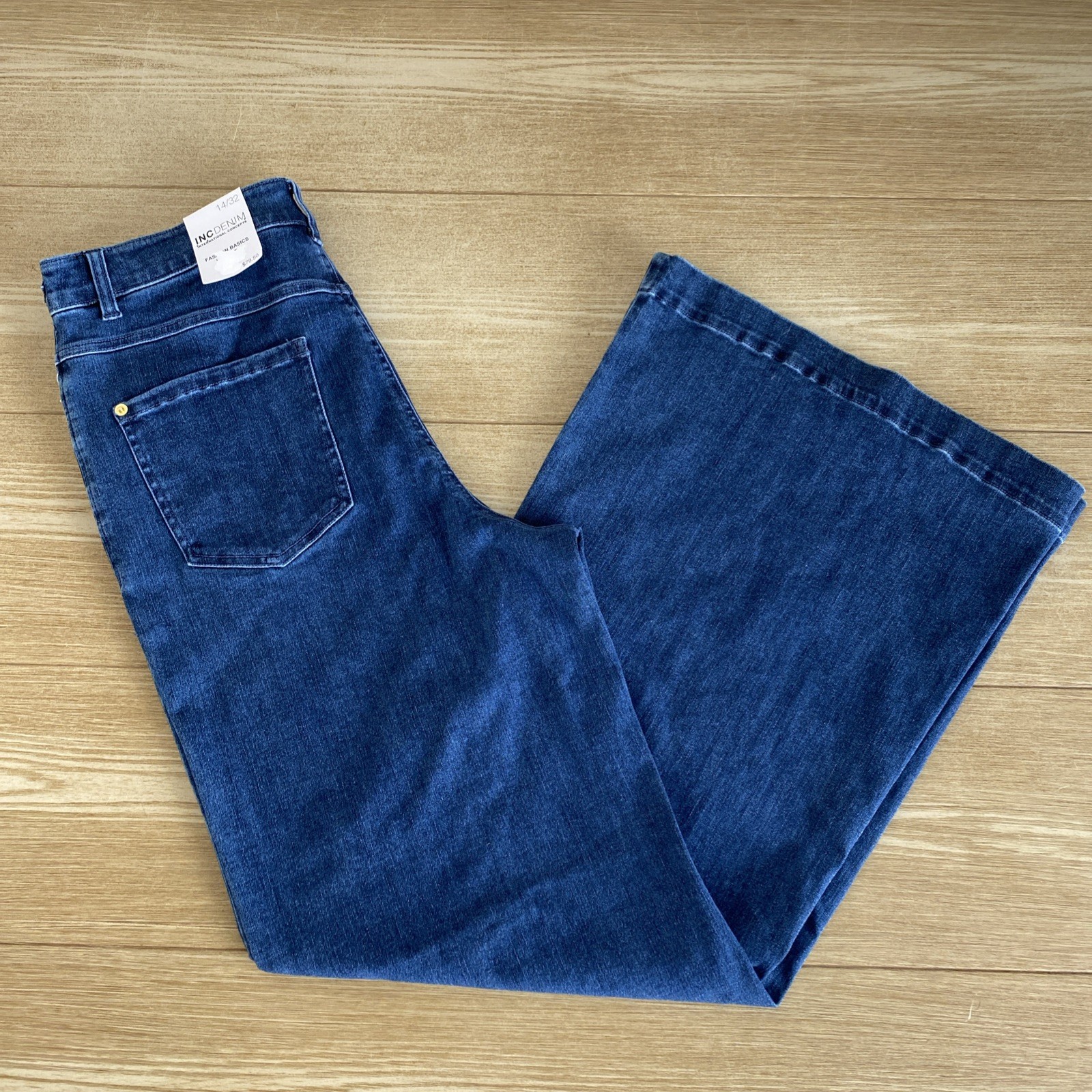 Pantalon Mujer Jean vaquero Acampanados Pierna Ancha INC Denim International