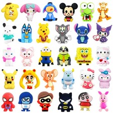 30Pcs 3D Silicone Focal Beads for Pens, Cartoon Cute Character Focal Beads fo...