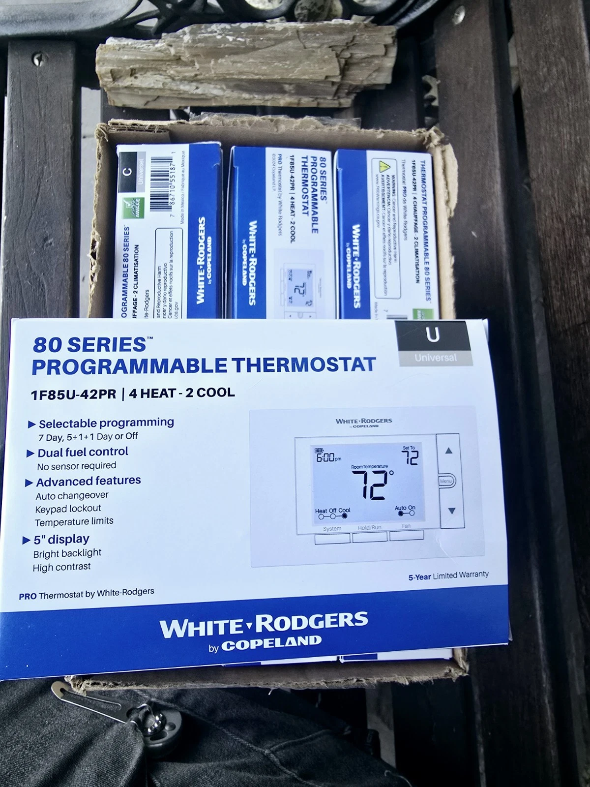 White Rogers 1F85U-42PR 80 Series Programmable Thermostat New